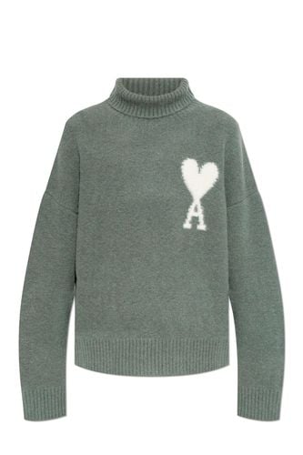 Paris De Coeur High Neck Knitted Jumper - Ami Alexandre Mattiussi - Modalova