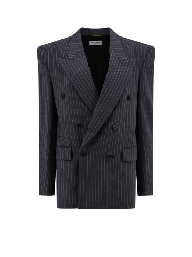 Double-breasted Pinstripe Wool Blazer - Saint Laurent - Modalova