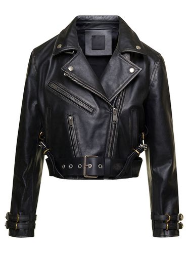 Givenchy Black Leather Crop Biker - Givenchy - Modalova