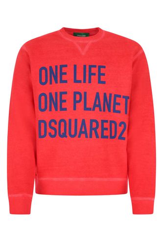 Dsquared2 Red Cotton Sweatshirt - Dsquared2 - Modalova