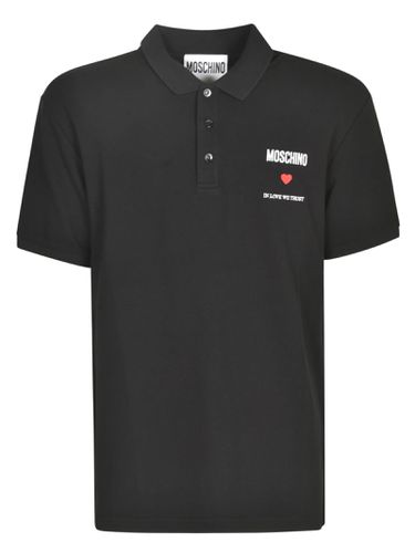 In Love We Trust Polo Shirt - Moschino - Modalova