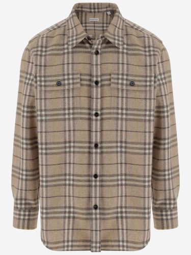 Burberry Check Pattern Wool Shirt - Burberry - Modalova