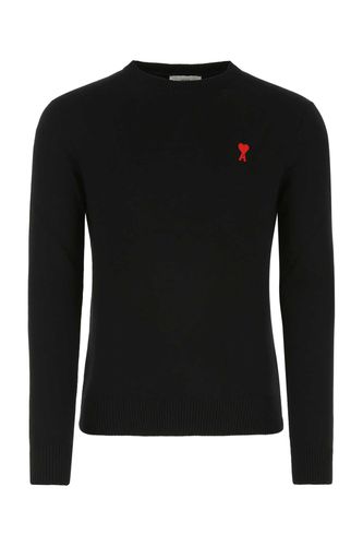 Black Wool Sweatshirt - Ami Alexandre Mattiussi - Modalova