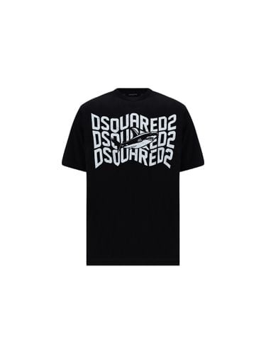 Shark And Logo Print T-shirt - Dsquared2 - Modalova