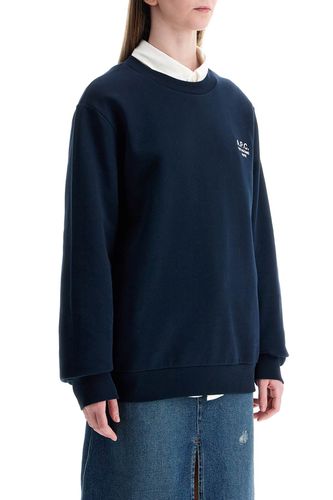 A. P.C. Unisex Dark Blue Organic Cotton Sweatshirt With Embroidered Logo - A.P.C. - Modalova