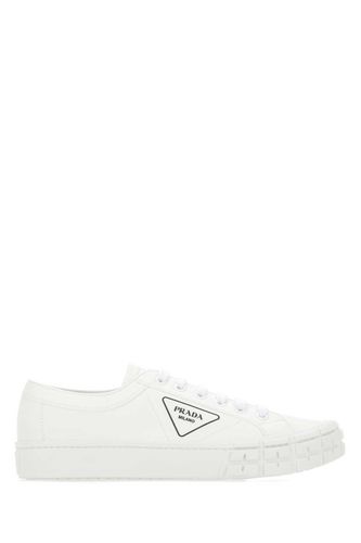 White Gabardine Wheel Sneakers - Prada - Modalova