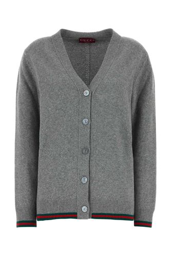 Gucci Grey Wool Blend Cardigan - Gucci - Modalova