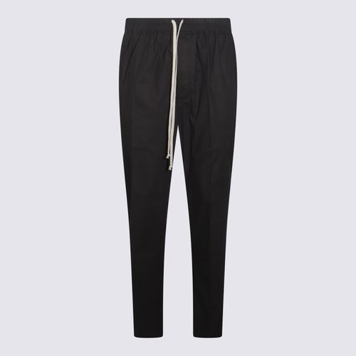 Rick Owens Black Cotton Pants - Rick Owens - Modalova