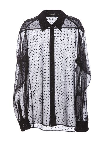 Tom Ford Flocked Polka Dots Shirt - Tom Ford - Modalova