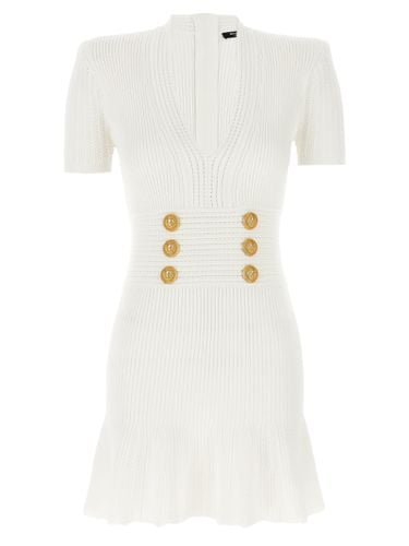 Balmain Logo Button Dress - Balmain - Modalova