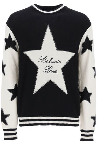 Balmain Sweater With Star Motif - Balmain - Modalova