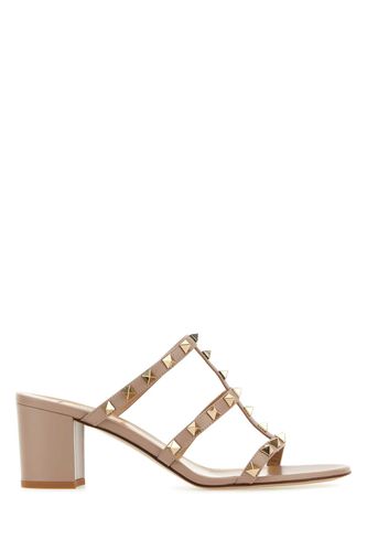 Leather Rockstud Mules - Valentino Garavani - Modalova