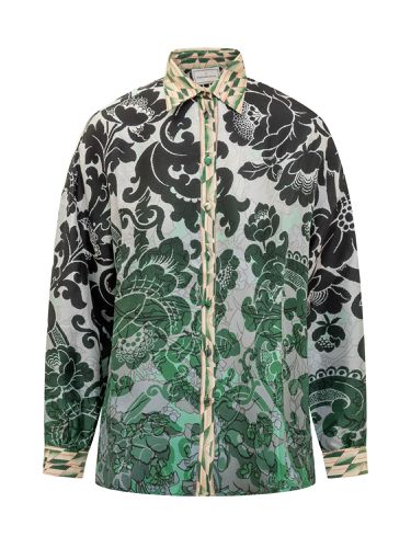 Silk Shirt With Floral Pattern - Pierre-Louis Mascia - Modalova