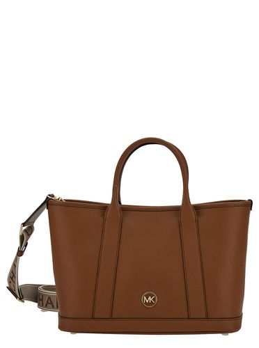 Luisa Tote Bag With Mk Logo Detail In Grain Leather Woman - MICHAEL Michael Kors - Modalova