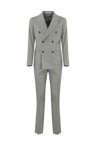 Double-breasted Wool Pinstripe Suit - Tagliatore - Modalova