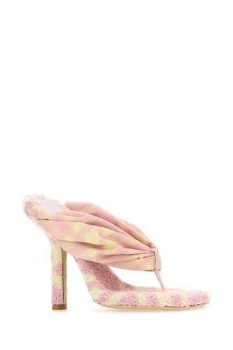 Printed Fabric Pool Check Thong Mules - Burberry - Modalova