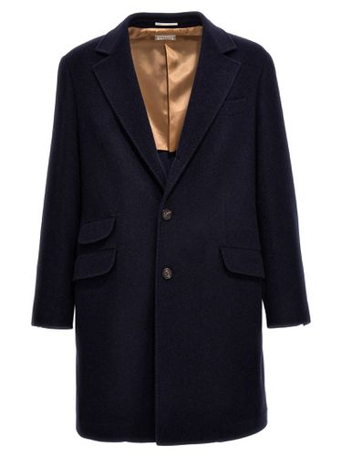 Single-breasted Cashmere Coat - Brunello Cucinelli - Modalova