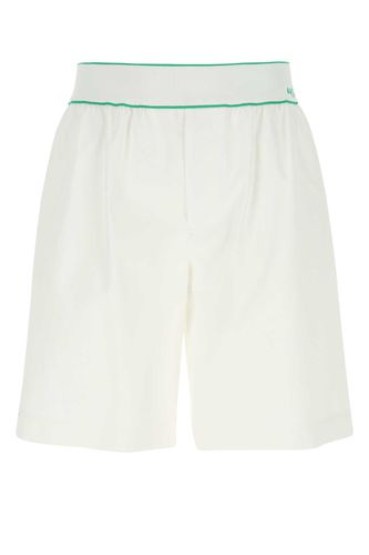 White Cotton Bermuda Shorts - Bottega Veneta - Modalova
