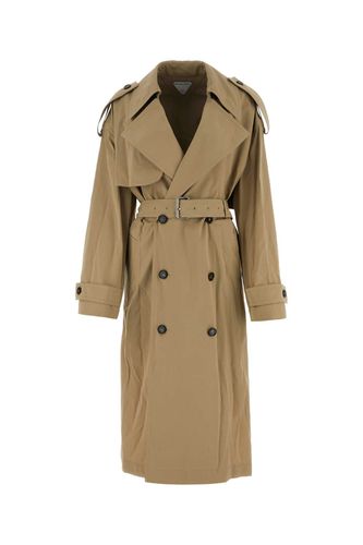 Cappuccino Cotton Blend Trench Coat - Bottega Veneta - Modalova