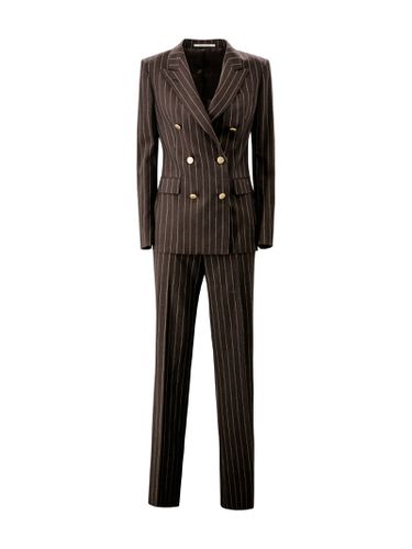 Double-breasted Pinstripe Suit - Tagliatore - Modalova