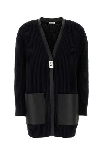 Ferragamo Black Wool Cardigan - Ferragamo - Modalova