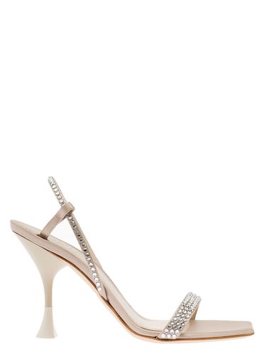Eloise Sandals With Rhinestone Embellishment And Spool Hight Heel In Viscose Blend Woman - 3JUIN - Modalova
