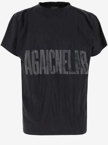 Cotton T-shirt With Agaicnelab Pattern - Balenciaga - Modalova