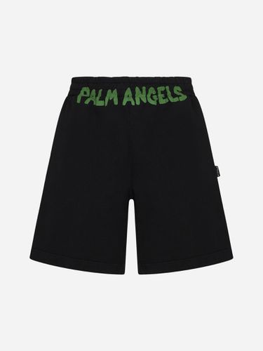 Palm Angels Logo Cotton Sweatshorts - Palm Angels - Modalova