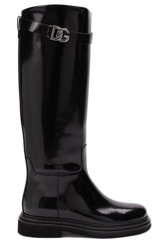 Dolce & Gabbana Logo Plaque Boots - Dolce & Gabbana - Modalova