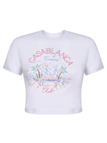 Cropped Crayon Tennis T-shirt - Casablanca - Modalova