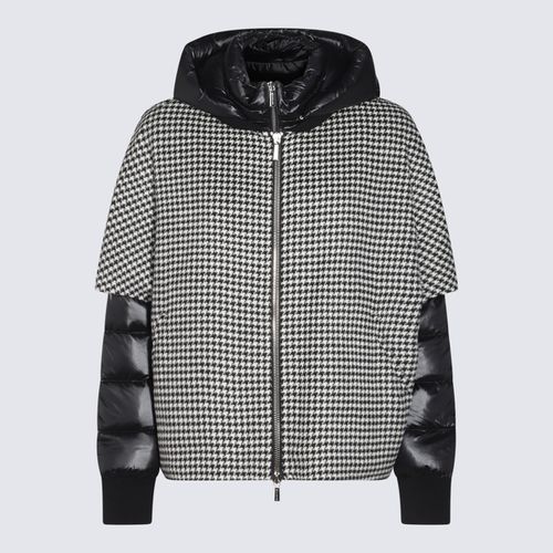 Black And Grey Wool Down Jacket - Moorer - Modalova