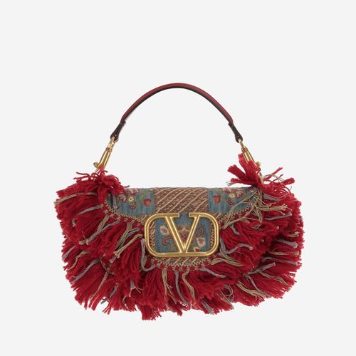 Locò Embroidered Logo Small Shoulder Bag - Valentino Garavani - Modalova