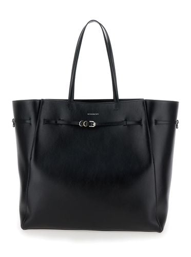 Voyou Large East West Tote Bag With Logo Detail And Belt In Leather Woman - Givenchy - Modalova