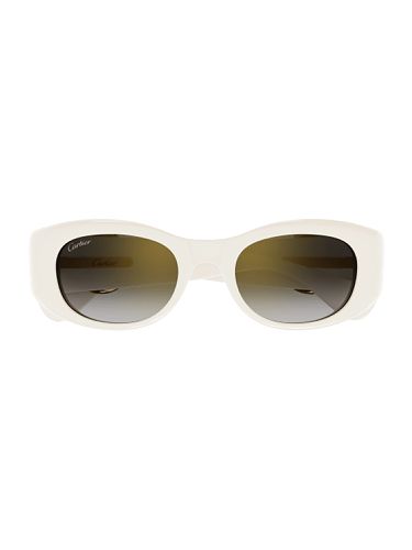 Ct0472s Panthère De Cartier 004 White Sunglasses - Cartier Eyewear - Modalova