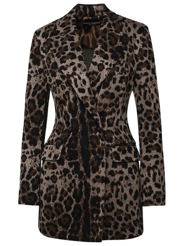 Leopard Viscose Blazer - Dolce & Gabbana - Modalova