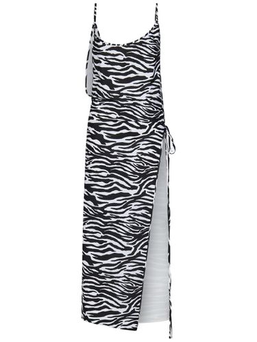 Zebra Print Spaghetti Strap Dress - The Attico - Modalova