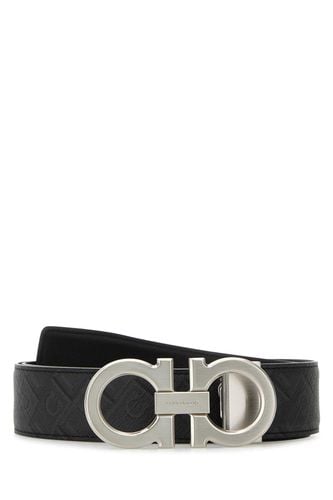 Black Leather Reversible Belt - Ferragamo - Modalova