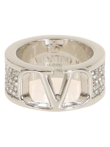 Ring Vlogo Signature Strass - Valentino Garavani - Modalova