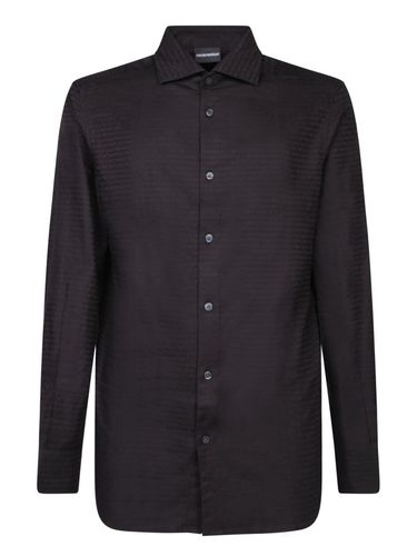 Logo Jacqaurd Buttoned Shirt - Emporio Armani - Modalova