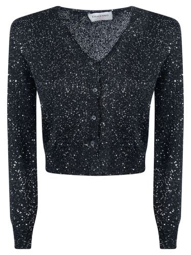 V-neck Cropped Cardigan - Ermanno Firenze - Modalova