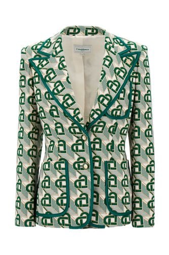 Embroidered Cotton Blend Blazer - Casablanca - Modalova