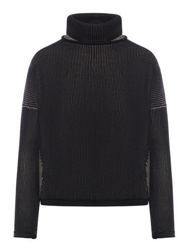 Two-tone Ribbed Wool And Linen Turtleneck - Transit - Modalova