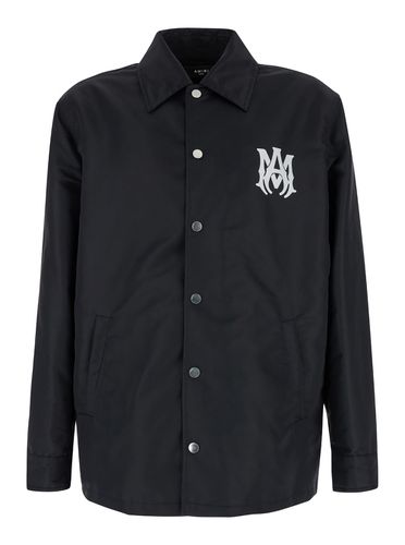 Jacket With Contrasting Logo Embroidery In Nylon Man - AMIRI - Modalova