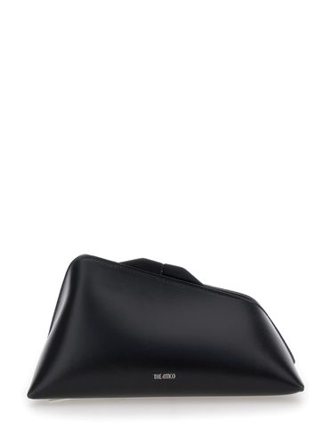 Pm Clutch With Logo Lettering On The Front And Asymmetric Design In Leather Woman - The Attico - Modalova