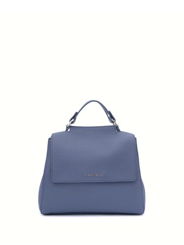 Sveva S Shoulder Bag Blueberry Leather With Shoulder Strap - Orciani - Modalova