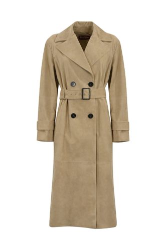 Farnese Trench Coat In Suede - Max Mara Studio - Modalova