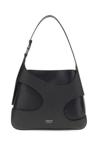 Black Leather Medium Shoulder Bag - Ferragamo - Modalova