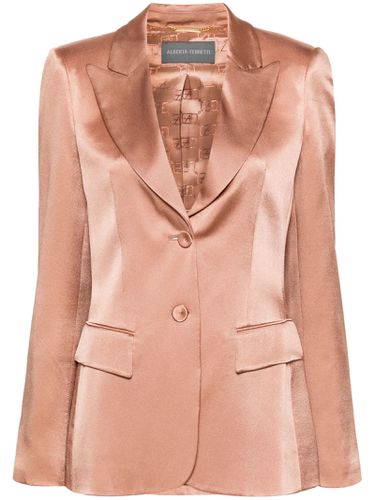 Bronze Single-breasted Blazer - Alberta Ferretti - Modalova