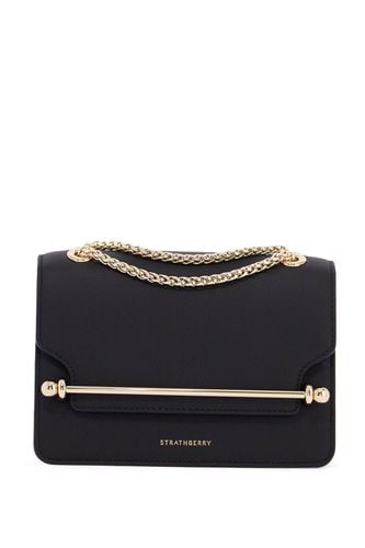 Black East/west Mini Calfskin Bag With Gold Chain - Strathberry - Modalova