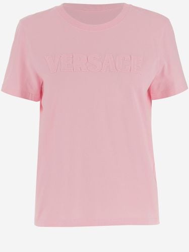 Versace Cotton T-shirt With Logo - Versace - Modalova